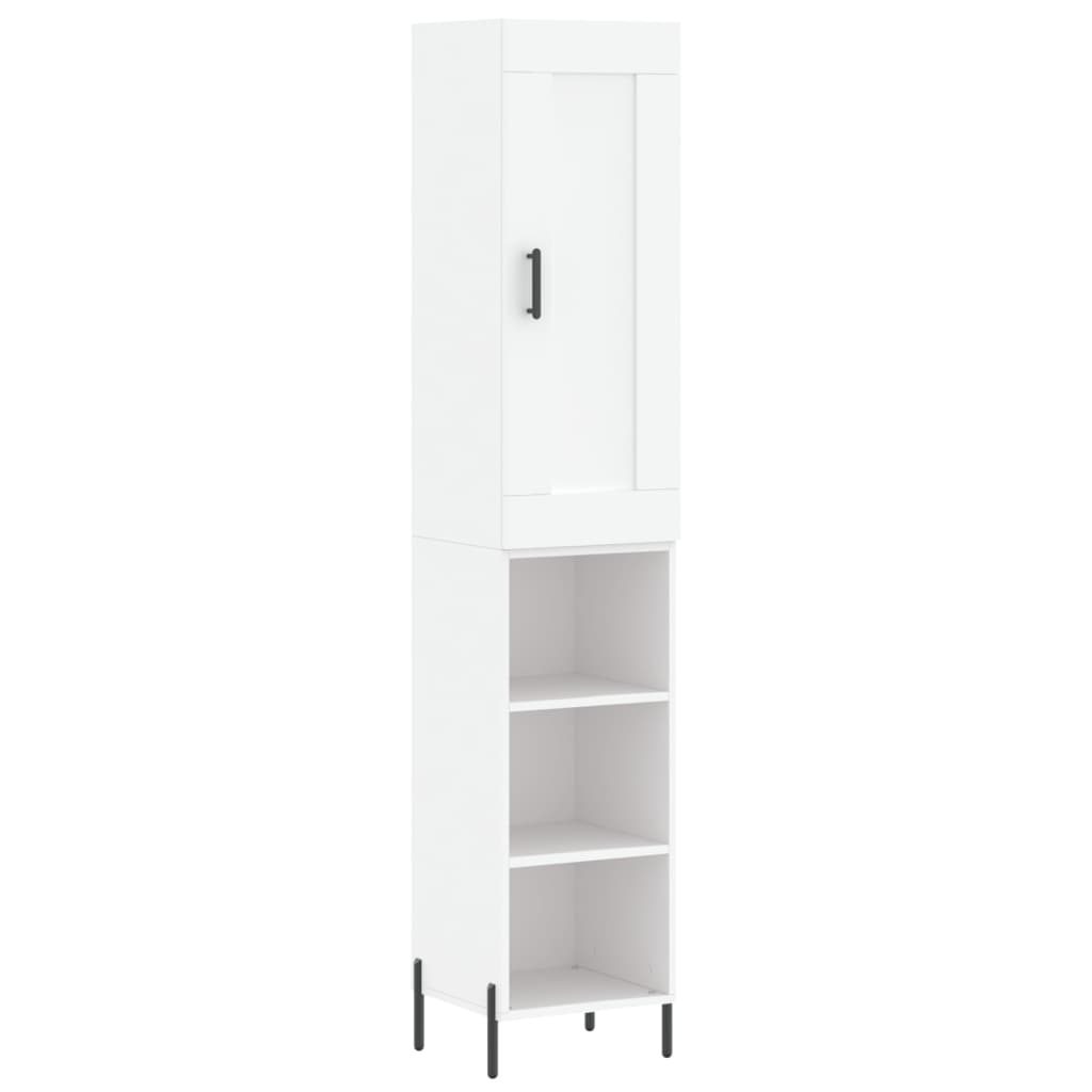 vidaXL Dulap înalt, alb, 34,5x34x180 cm, lemn prelucrat vidaXL Dulap înalt, alb, 34,5x34x180 cm, lemn prelucrat
