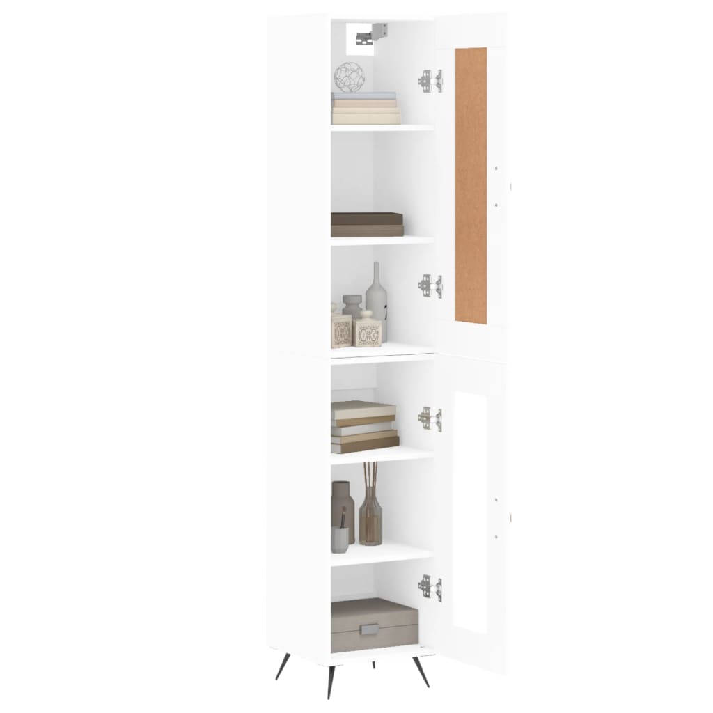 vidaXL Dulap înalt, alb, 34,5x34x180 cm, lemn prelucrat vidaXL Dulap înalt, alb, 34,5x34x180 cm, lemn prelucrat