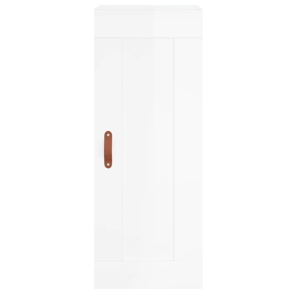 vidaXL Dulap înalt, alb extralucios, 34,5x34x180 cm, lemn prelucrat vidaXL Dulap înalt, alb extralucios, 34,5x34x180 cm, lemn prelucrat