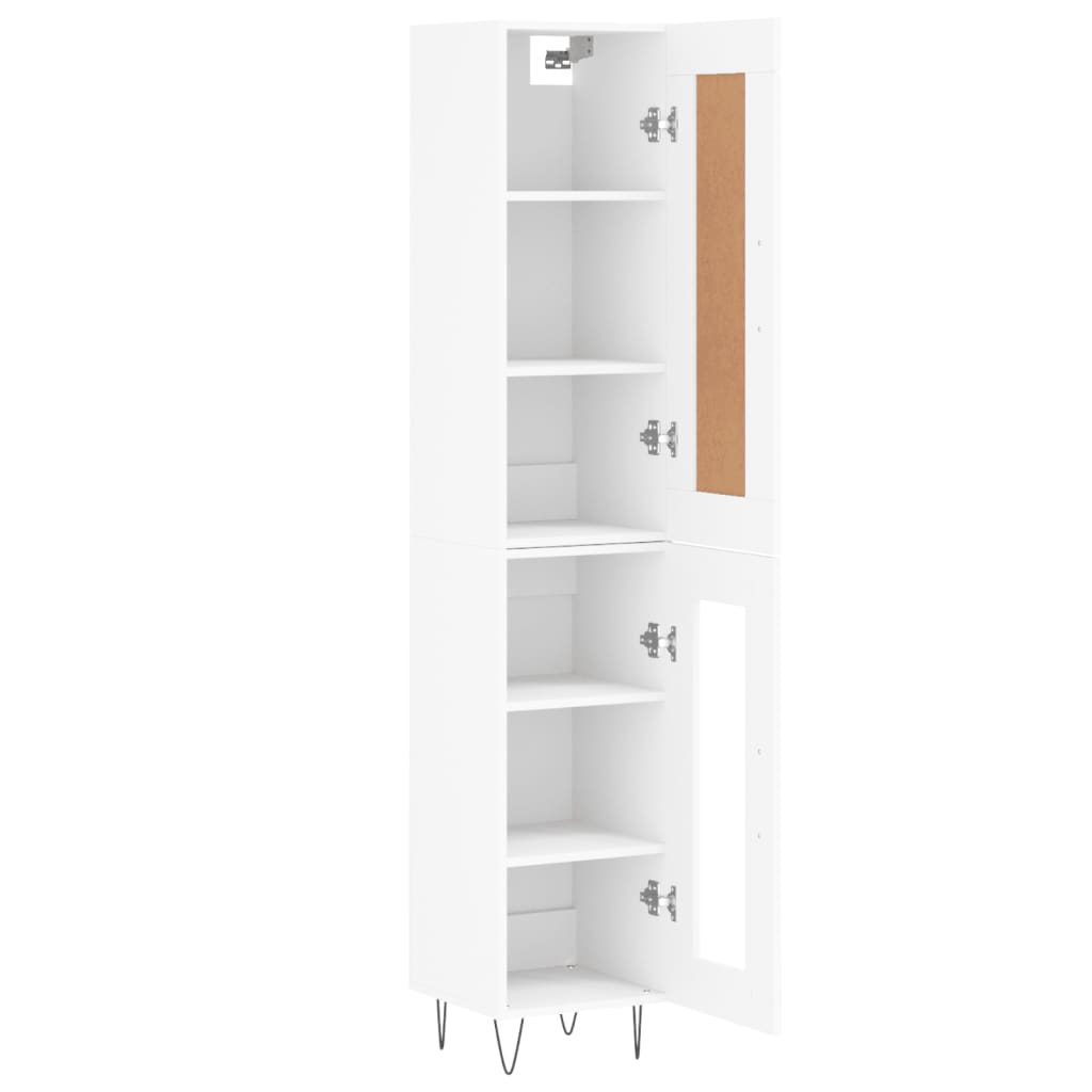 vidaXL Dulap înalt, alb, 34,5x34x180 cm, lemn prelucrat vidaXL Dulap înalt, alb, 34,5x34x180 cm, lemn prelucrat