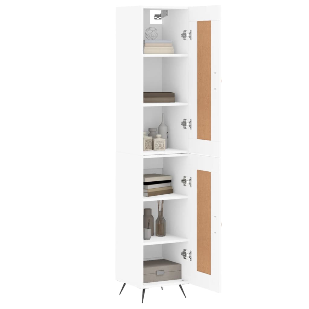 vidaXL Dulap înalt, alb, 34,5x34x180 cm, lemn prelucrat vidaXL Dulap înalt, alb, 34,5x34x180 cm, lemn prelucrat