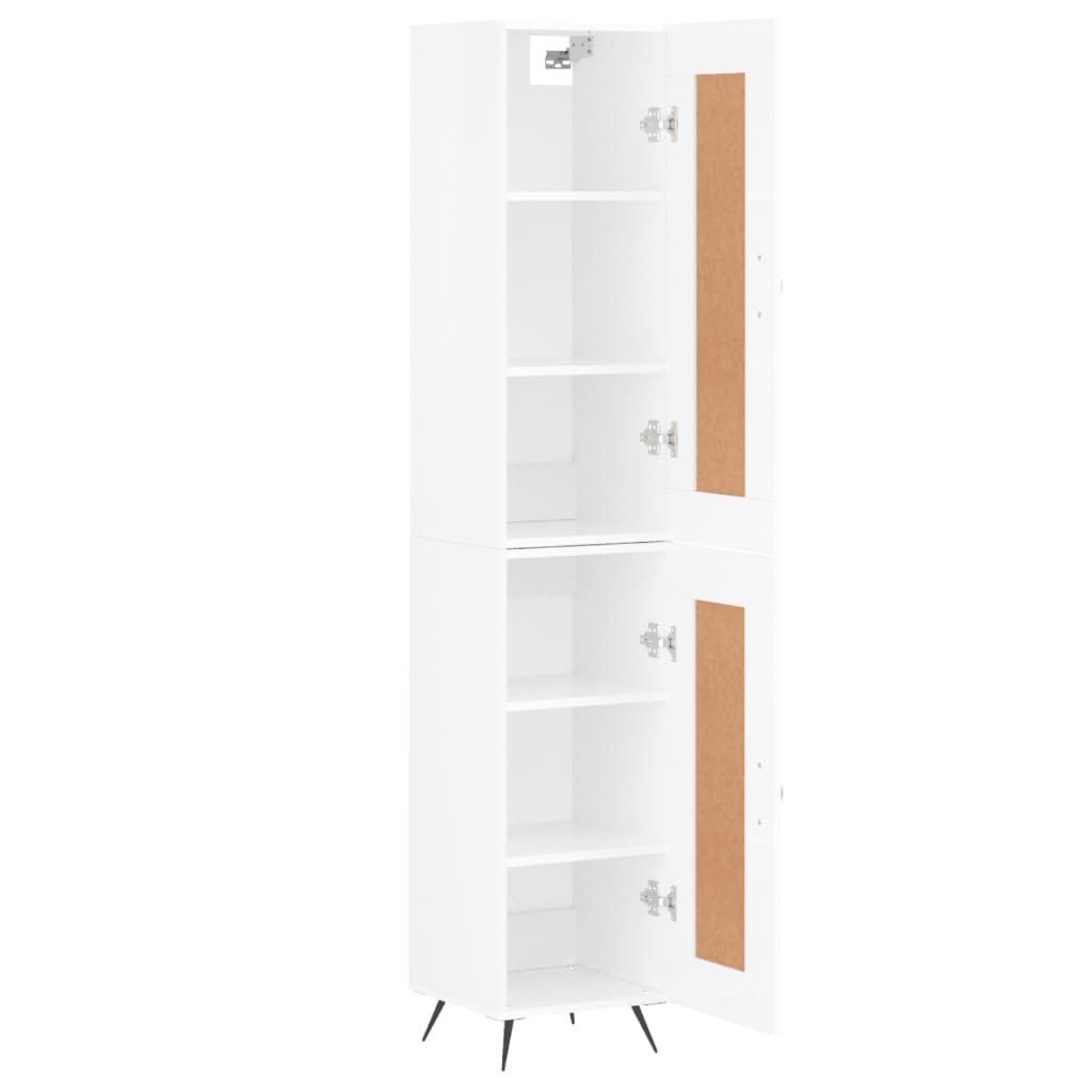 vidaXL Dulap înalt, alb extralucios, 34,5x34x180 cm, lemn prelucrat vidaXL Dulap înalt, alb extralucios, 34,5x34x180 cm, lemn prelucrat