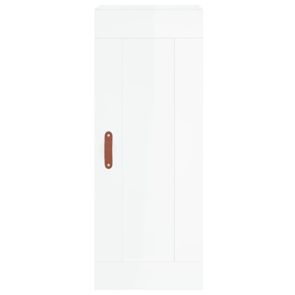 vidaXL Dulap înalt, alb extralucios, 34,5x34x180 cm, lemn prelucrat vidaXL Dulap înalt, alb extralucios, 34,5x34x180 cm, lemn prelucrat