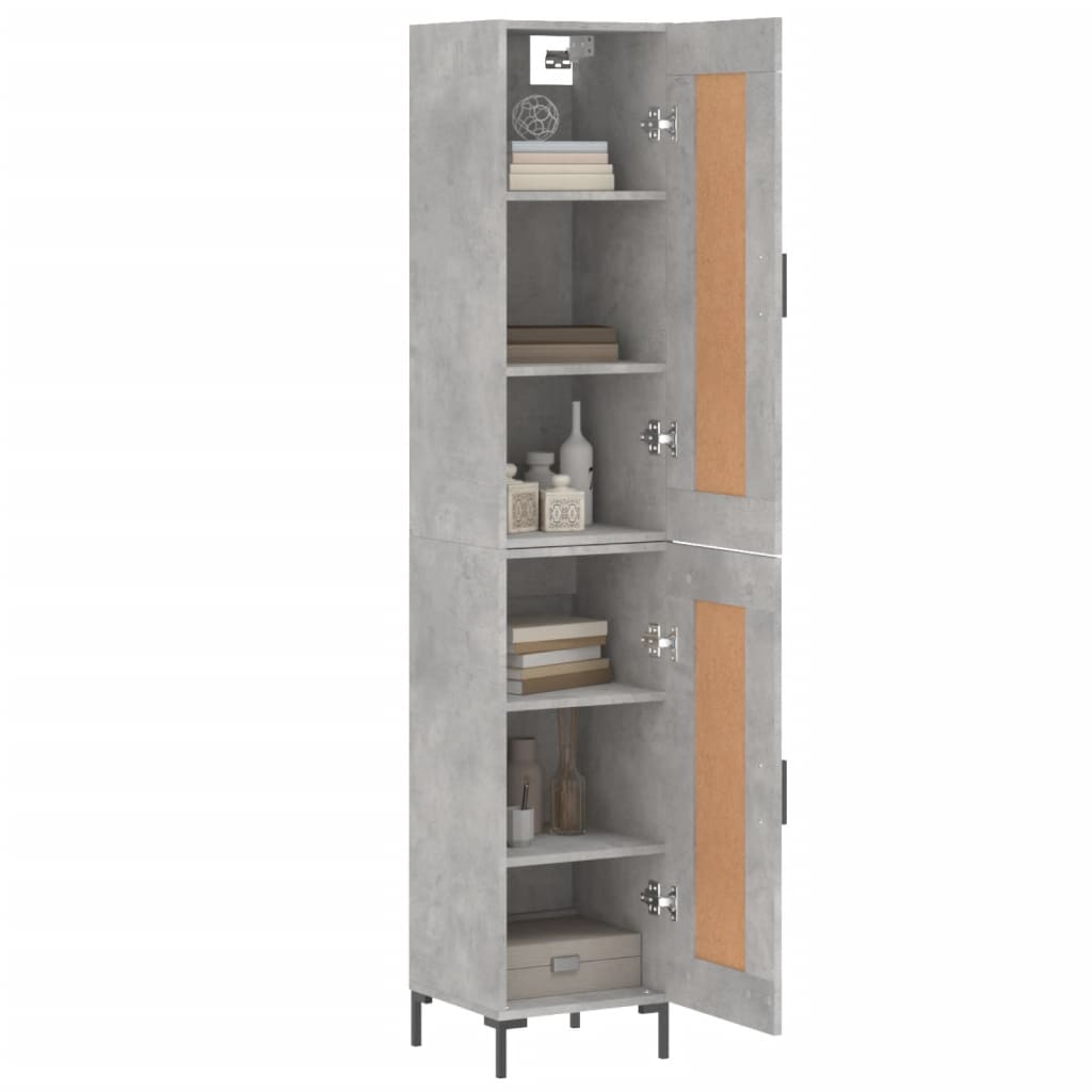 vidaXL Dulap înalt, gri beton, 34,5x34x180 cm, lemn prelucrat vidaXL Dulap înalt, gri beton, 34,5x34x180 cm, lemn prelucrat