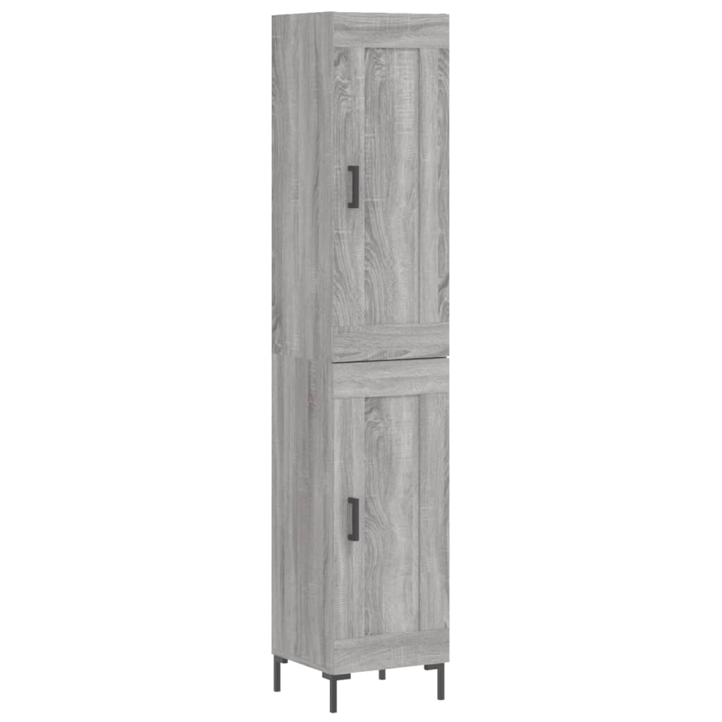 vidaXL Dulap înalt, gri sonoma, 34,5x34x180 cm, lemn prelucrat
