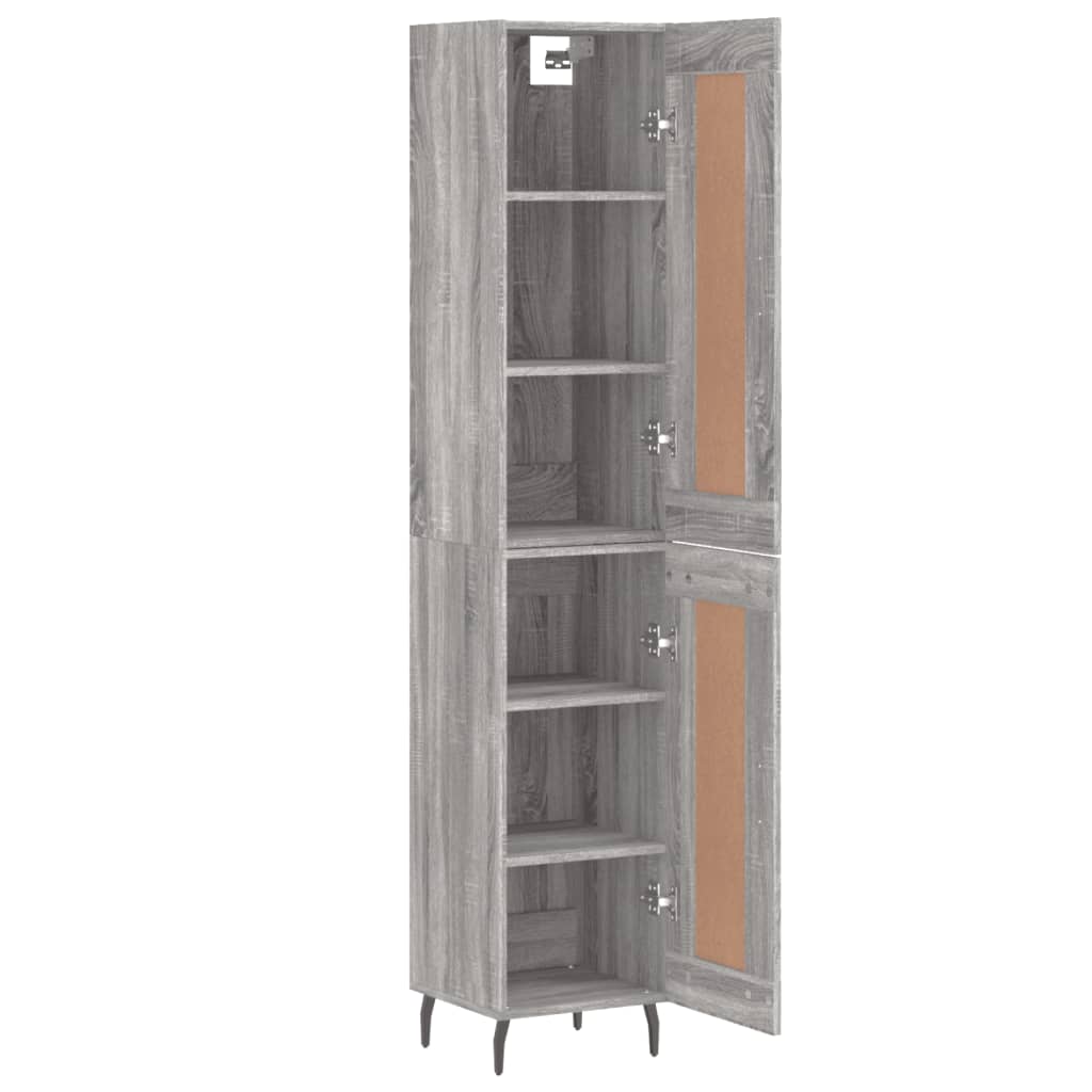 vidaXL Dulap înalt, gri sonoma, 34,5x34x180 cm, lemn prelucrat