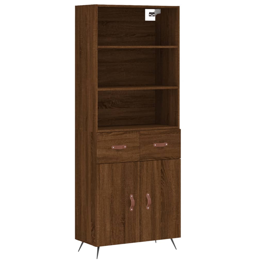 vidaXL Dulap înalt, stejar maro, 69,5x34x180 cm, lemn compozit