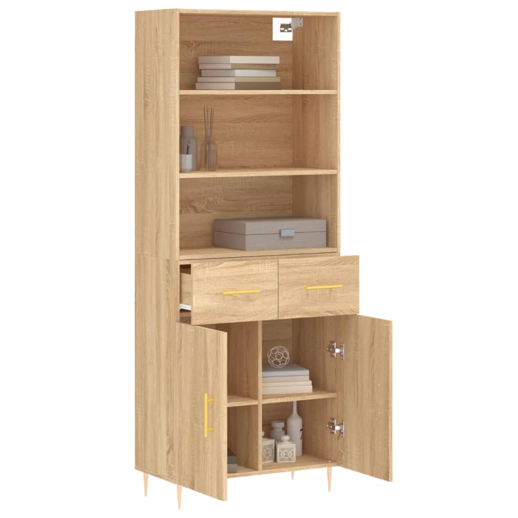 vidaXL Dulap înalt, stejar sonoma, 69,5x34x180 cm, lemn compozit vidaXL Dulap înalt, stejar sonoma, 69,5x34x180 cm, lemn compozit