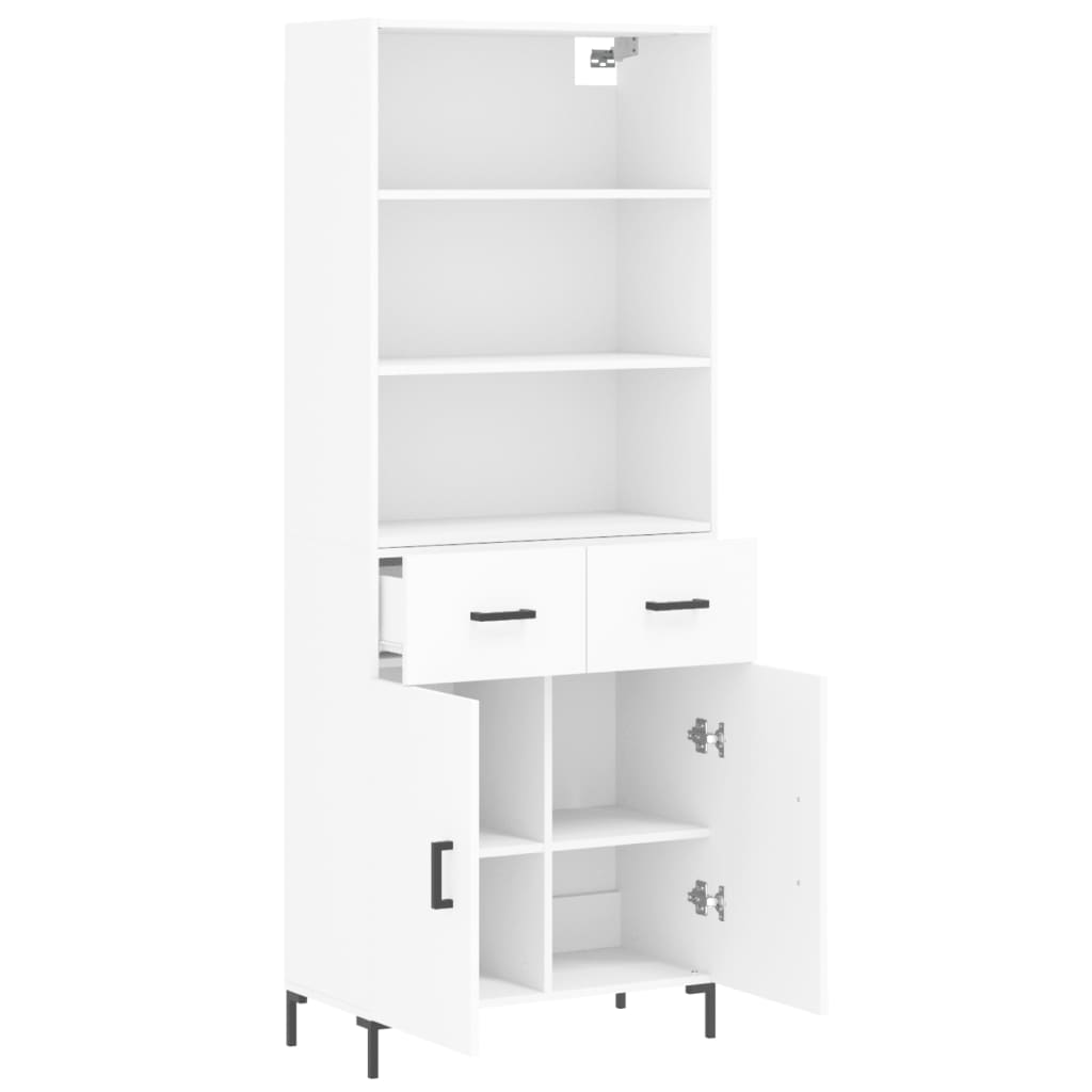 vidaXL Dulap înalt, alb, 69,5x34x180 cm, lemn compozit