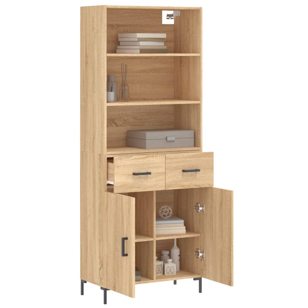 vidaXL Dulap înalt, stejar sonoma, 69,5x34x180 cm, lemn compozit vidaXL Dulap înalt, stejar sonoma, 69,5x34x180 cm, lemn compozit