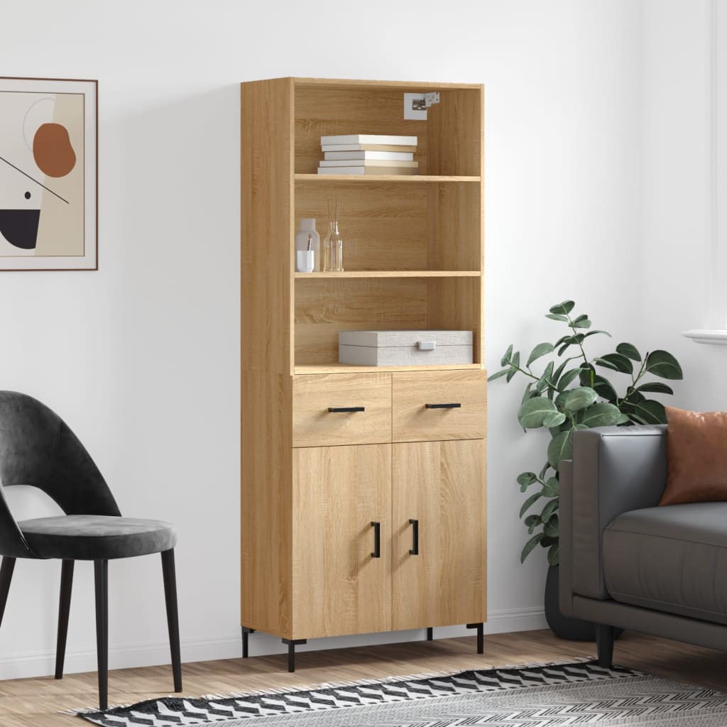 vidaXL Dulap înalt, stejar sonoma, 69,5x34x180 cm, lemn compozit vidaXL Dulap înalt, stejar sonoma, 69,5x34x180 cm, lemn compozit