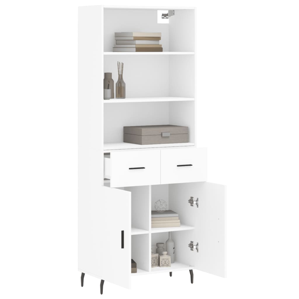 vidaXL Dulap înalt, alb, 69,5x34x180 cm, lemn compozit