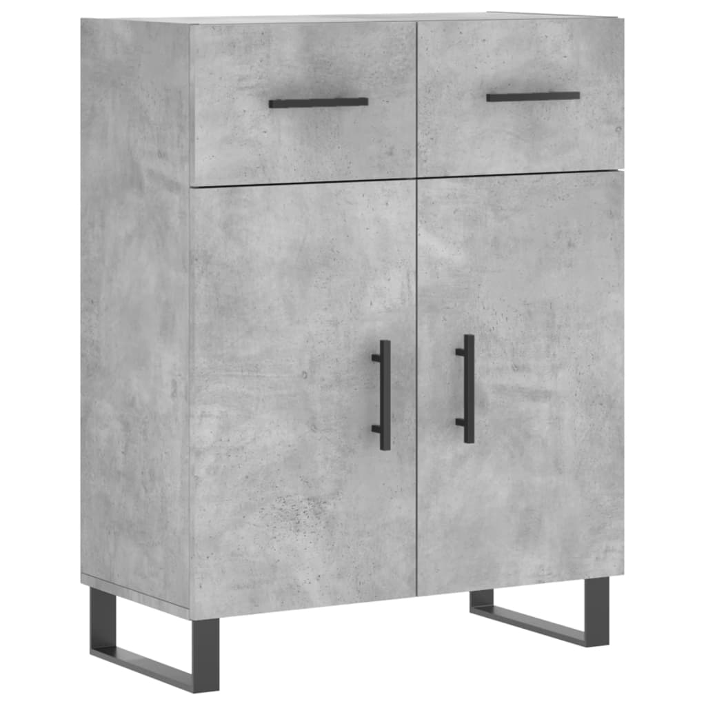 vidaXL Dulap înalt, gri beton, 69,5x34x180, lemn compozit