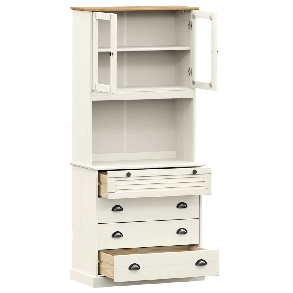 vidaXL Dulap înalt VIGO, alb, 80x40x176 cm, lemn masiv de pin vidaXL Dulap înalt VIGO, alb, 80x40x176 cm, lemn masiv de pin