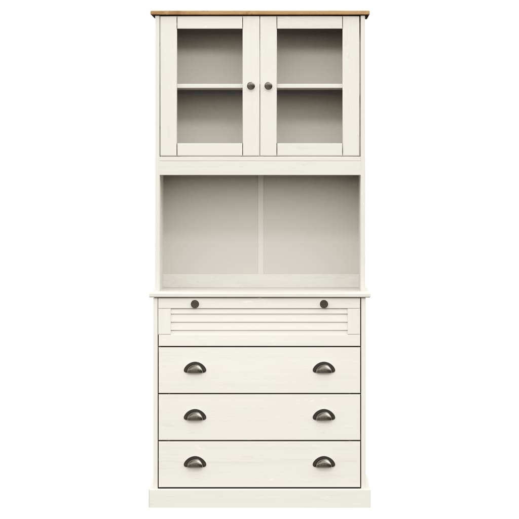vidaXL Dulap înalt VIGO, alb, 80x40x176 cm, lemn masiv de pin vidaXL Dulap înalt VIGO, alb, 80x40x176 cm, lemn masiv de pin