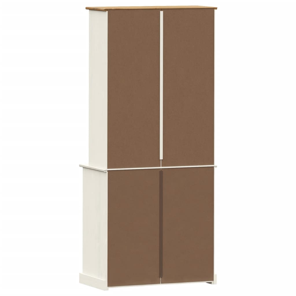 vidaXL Dulap înalt VIGO, alb, 80x40x176 cm, lemn masiv de pin vidaXL Dulap înalt VIGO, alb, 80x40x176 cm, lemn masiv de pin