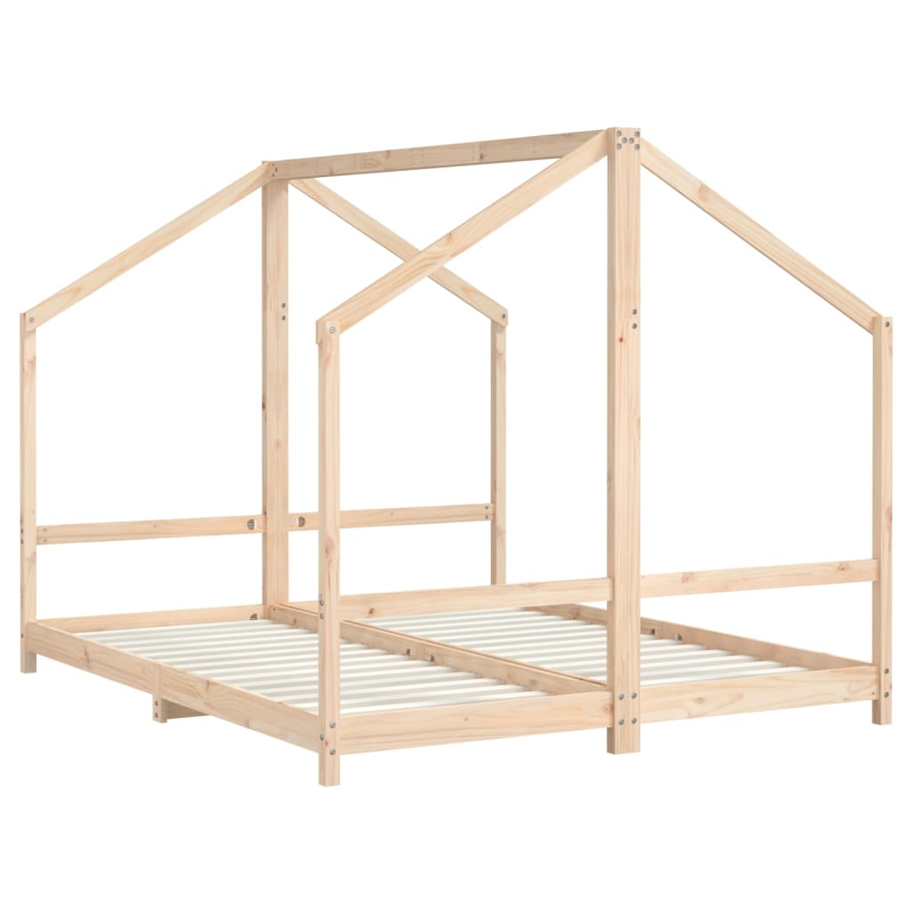 vidaXL Cadru pat pentru copii, 2x(80x200) cm, lemn masiv de pin vidaXL Cadru pat pentru copii, 2x(80x200) cm, lemn masiv de pin