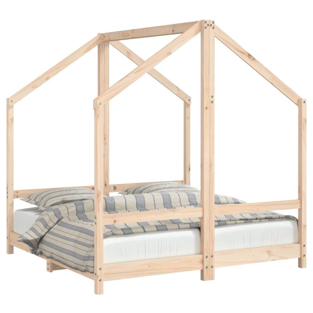 vidaXL Cadru de pat pentru copii, 2x(70x140) cm, lemn masiv de pin vidaXL Cadru de pat pentru copii, 2x(70x140) cm, lemn masiv de pin