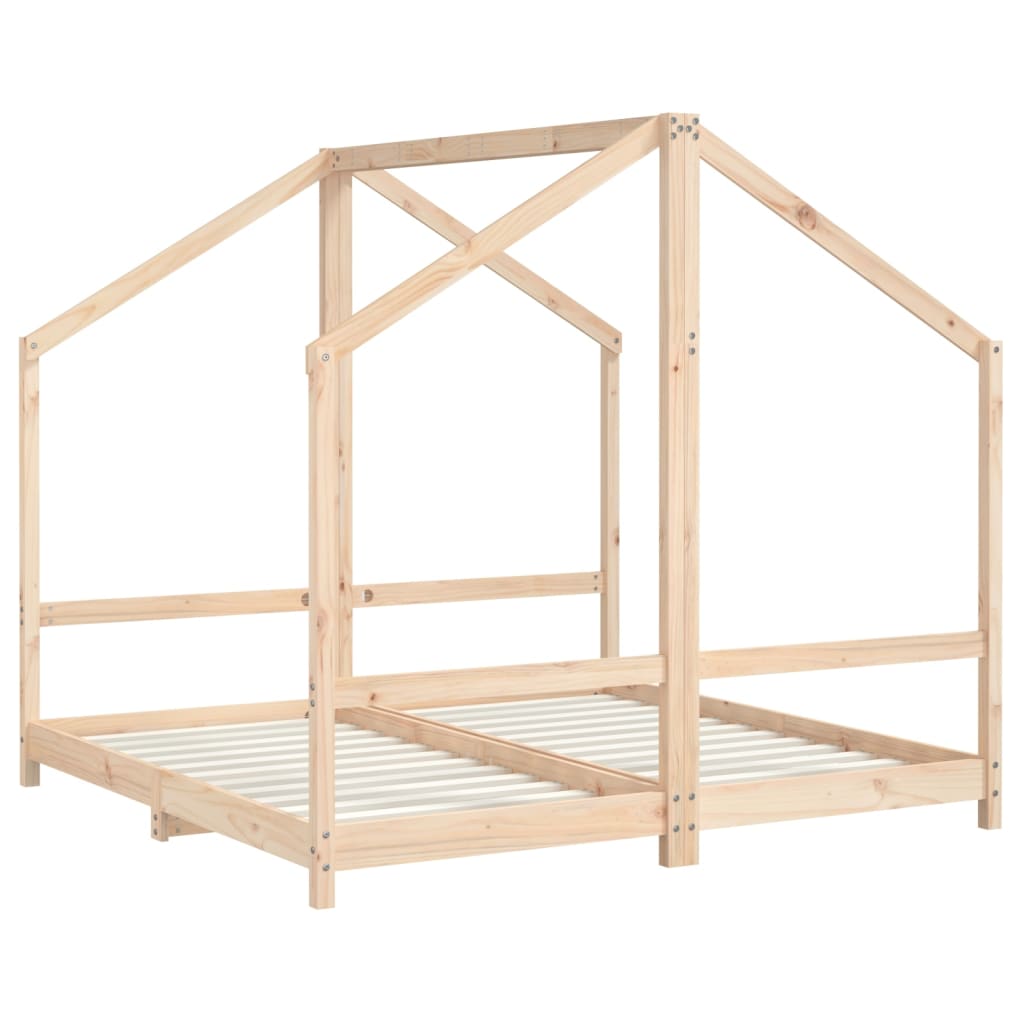 vidaXL Cadru de pat pentru copii, 2x(80x160) cm, lemn masiv de pin vidaXL Cadru de pat pentru copii, 2x(80x160) cm, lemn masiv de pin