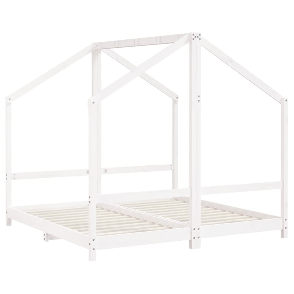 vidaXL Cadru de pat pentru copii, 2x(80x160) cm, lemn masiv de pin vidaXL Cadru de pat pentru copii, 2x(80x160) cm, lemn masiv de pin