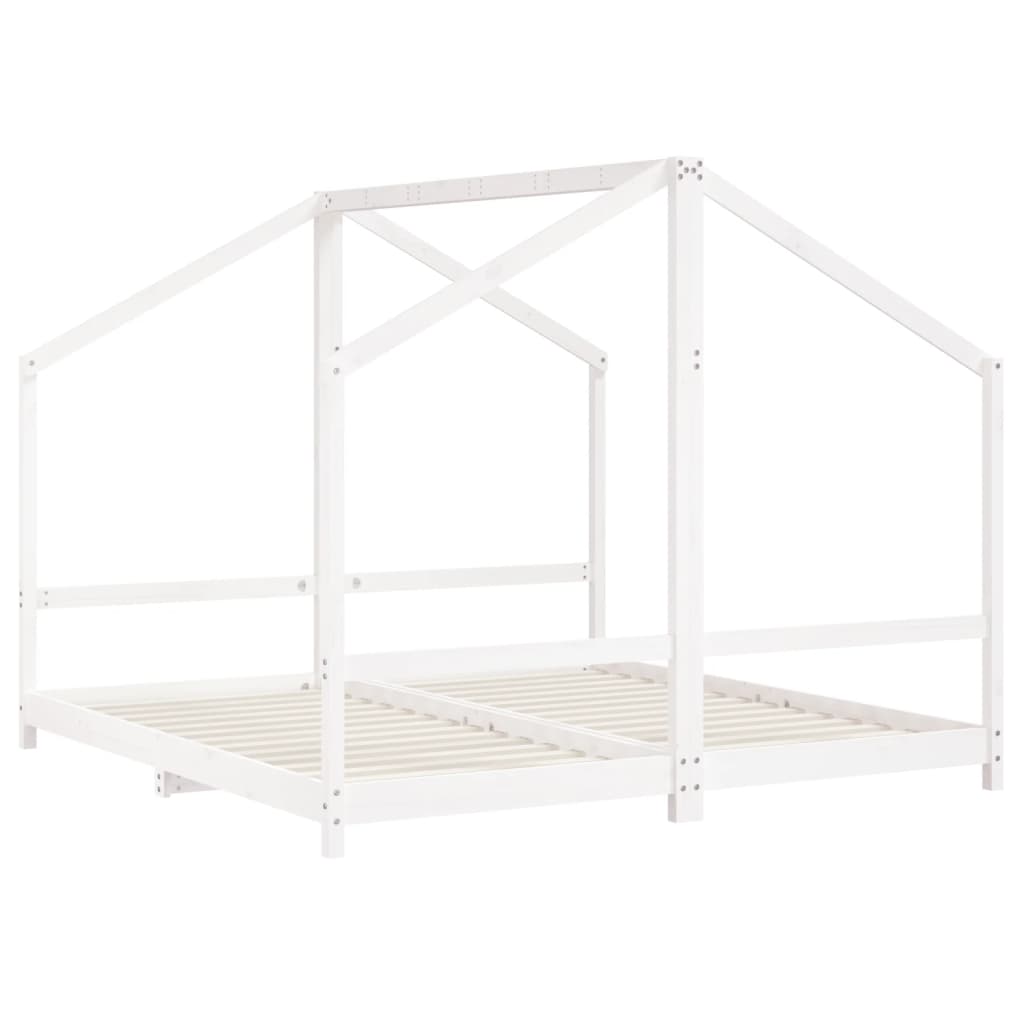 vidaXL Cadru de pat pentru copii, 2x(90x190) cm, lemn masiv de pin