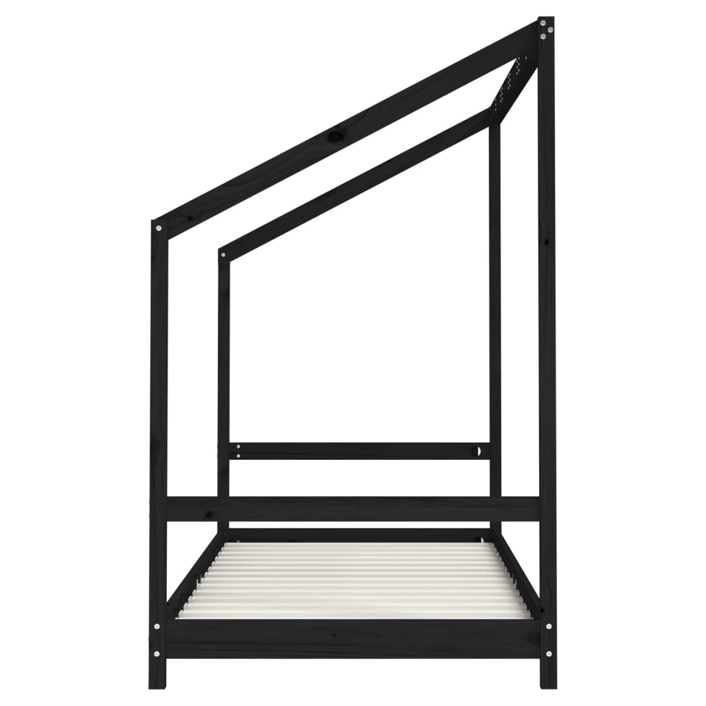 vidaXL Cadru de pat pentru copii negru 2x(90x190) cm lemn masiv de pin vidaXL Cadru de pat pentru copii negru 2x(90x190) cm lemn masiv de pin