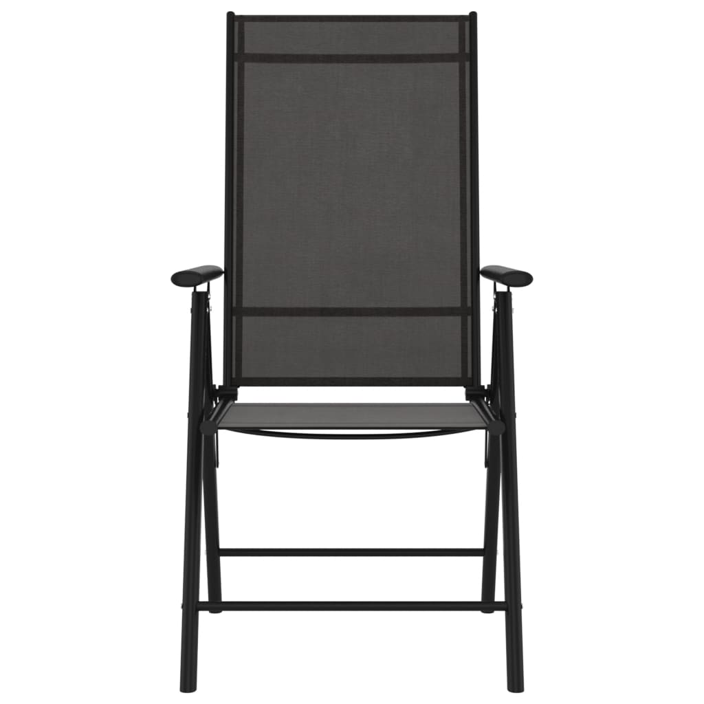 vidaXL Set mobilier pentru grădină, 7 piese, negru, aluminiu