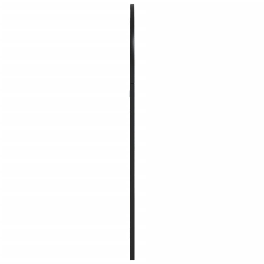 vidaXL Oglindă de perete, negru, 60x90 cm, arcuită, fier