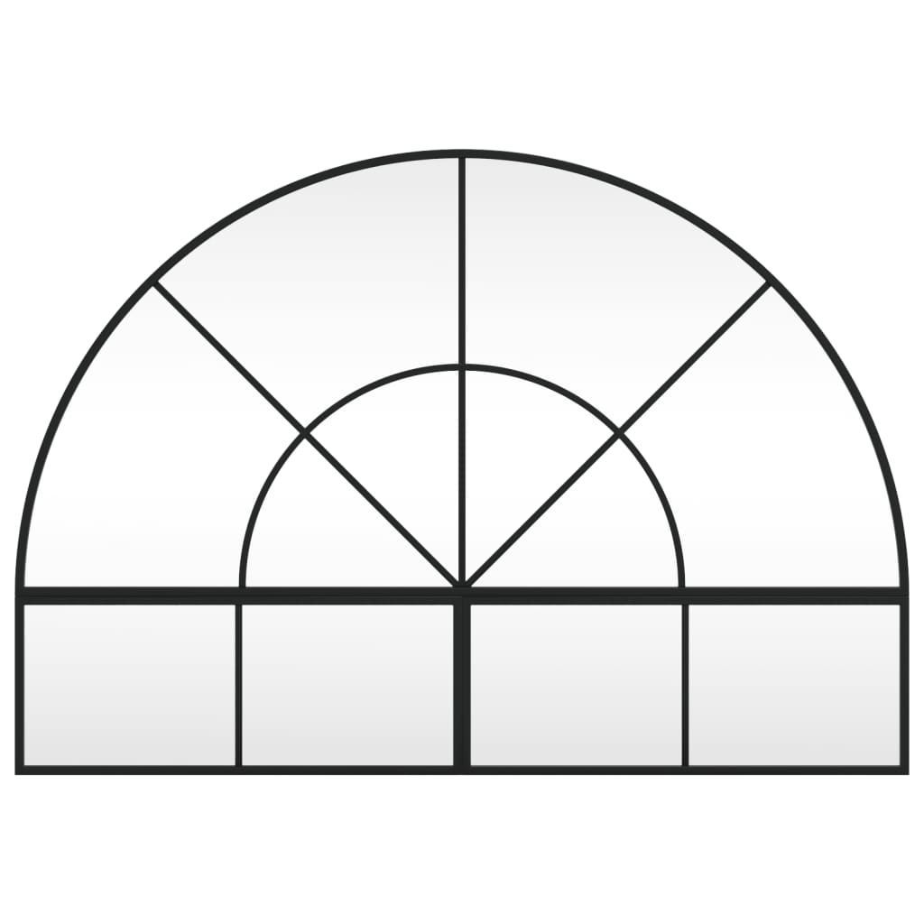 vidaXL Oglindă de perete, negru, 100x70 cm, arcuită, fier