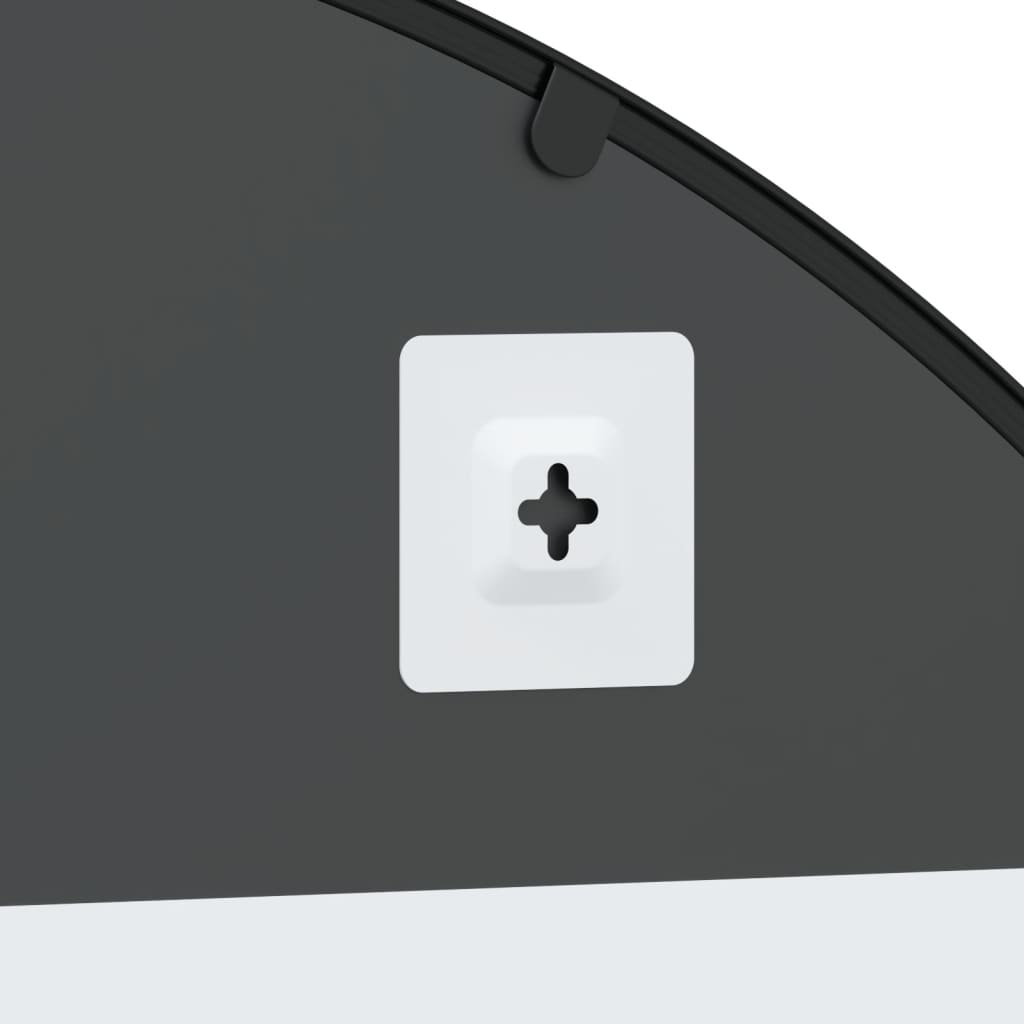 vidaXL Oglindă de perete, negru, 100x130 cm, arcuită, fier