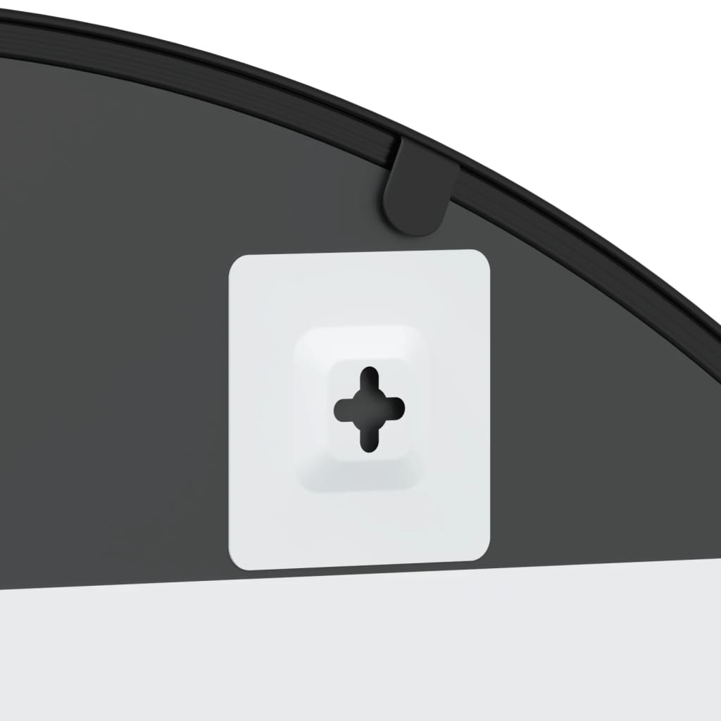 vidaXL Oglindă de perete, negru, 80x100 cm, arcuită, fier