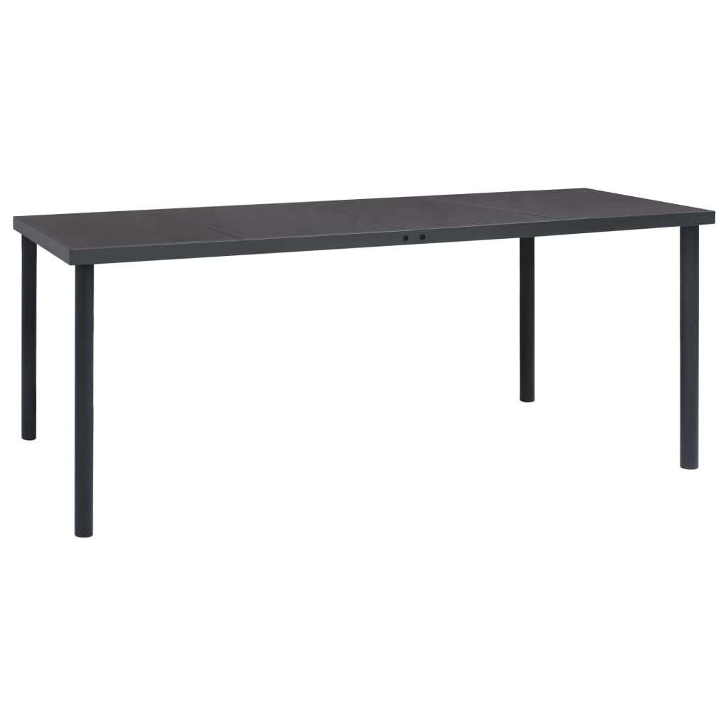 vidaXL Set mobilier de grădină, 9 piese, negru, oțel și textilenă vidaXL Set mobilier de grădină, 9 piese, negru, oțel și textilenă