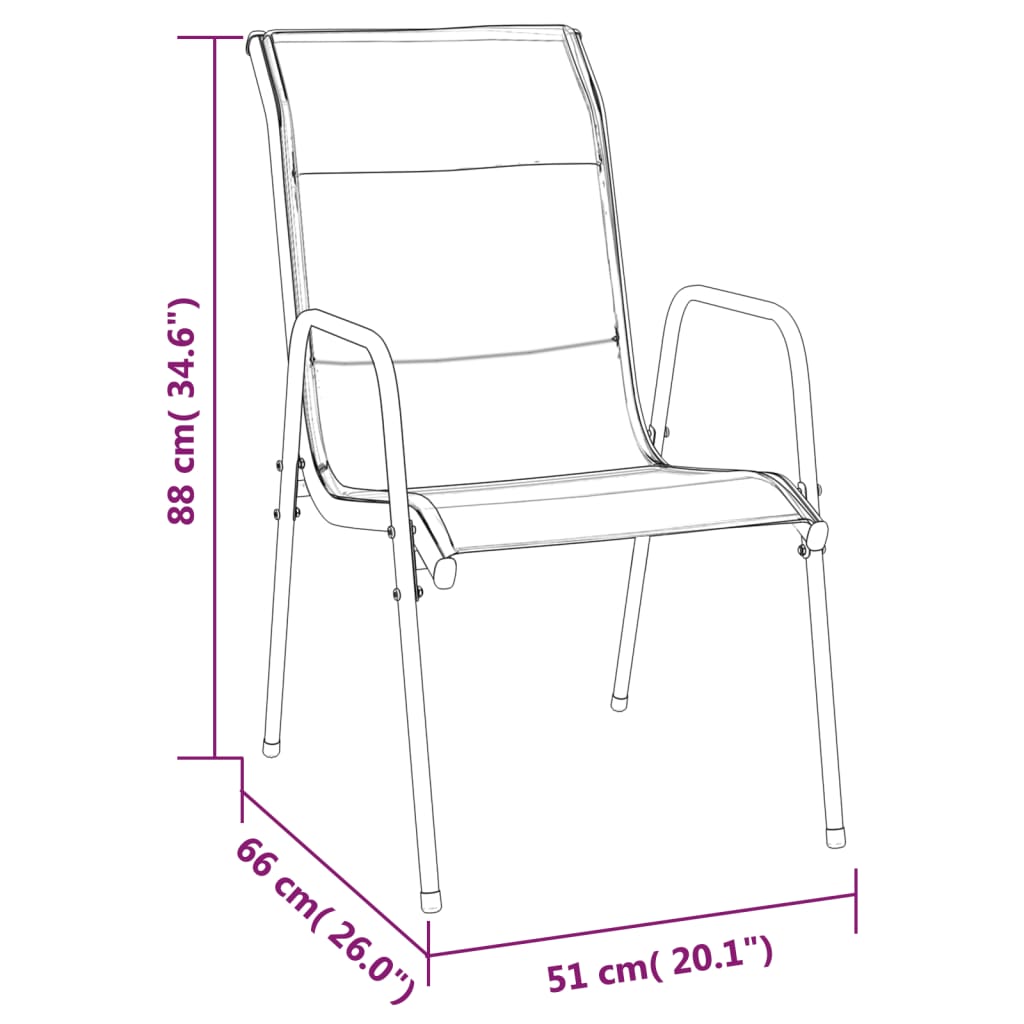 vidaXL Set mobilier de grădină, 5 piese, negru, oțel și textilenă vidaXL Set mobilier de grădină, 5 piese, negru, oțel și textilenă