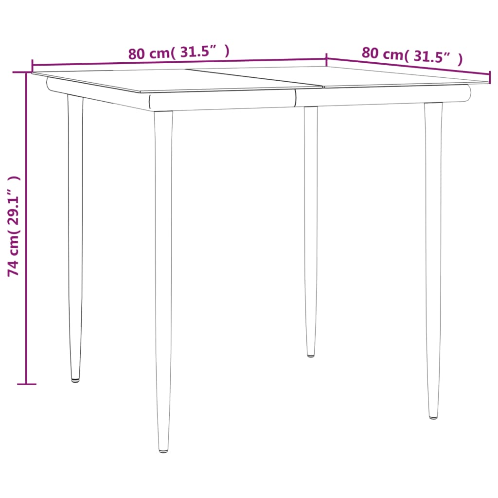 vidaXL Set mobilier de grădină, 5 piese, negru, oțel și textilenă vidaXL Set mobilier de grădină, 5 piese, negru, oțel și textilenă