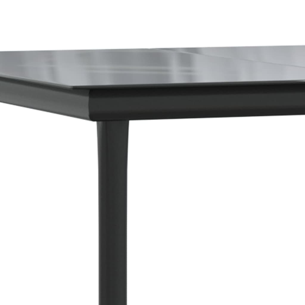vidaXL Set mobilier de grădină, 5 piese, negru, oțel și textilenă vidaXL Set mobilier de grădină, 5 piese, negru, oțel și textilenă