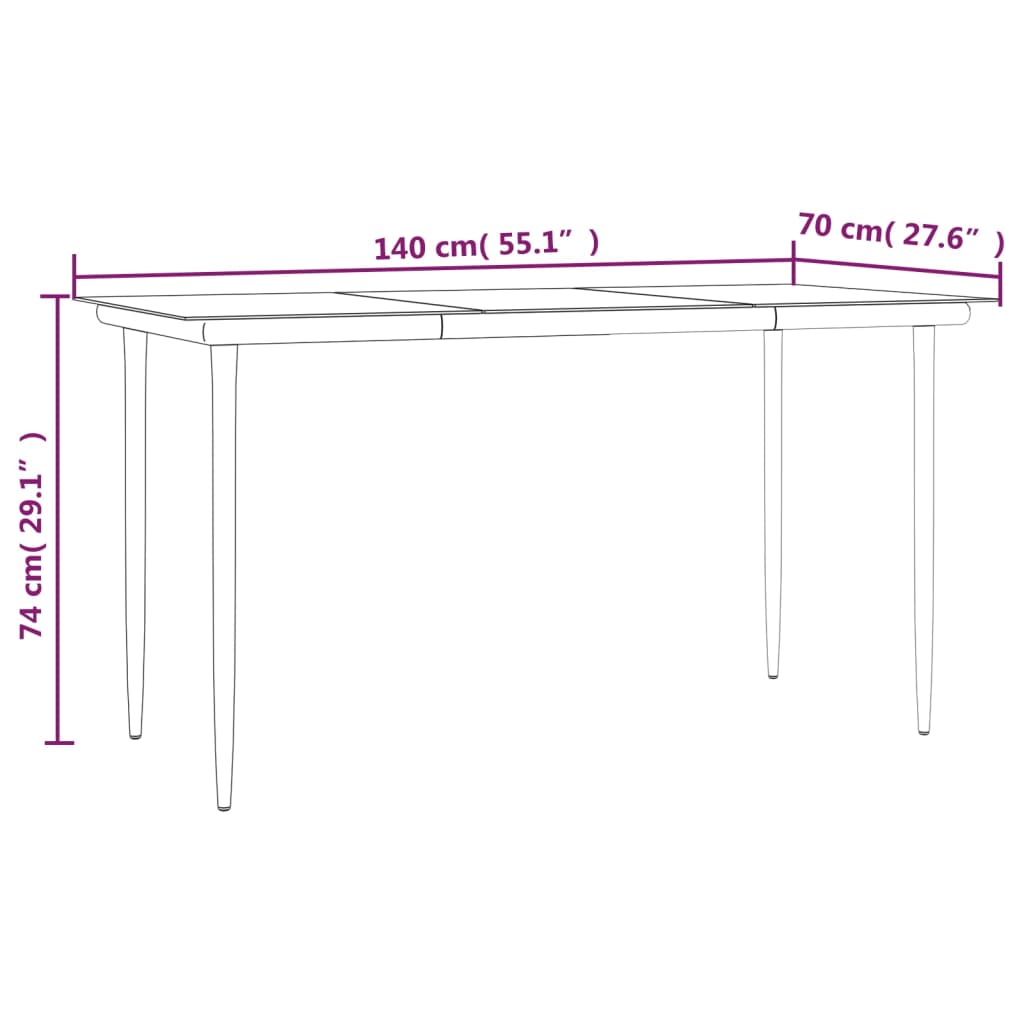 vidaXL Set mobilier de grădină, 5 piese, negru, oțel și textilenă vidaXL Set mobilier de grădină, 5 piese, negru, oțel și textilenă