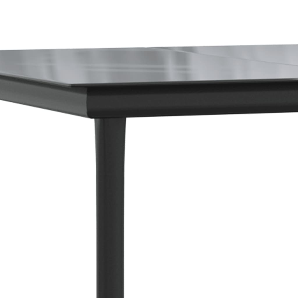 vidaXL Set mobilier de grădină, 5 piese, negru, oțel și textilenă vidaXL Set mobilier de grădină, 5 piese, negru, oțel și textilenă