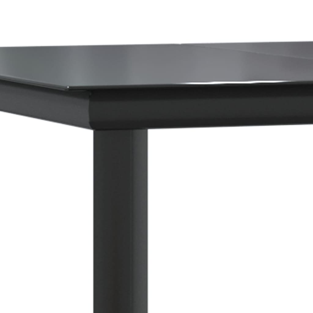 vidaXL Set mobilier de grădină, 3 piese, negru, textilenă și oțel vidaXL Set mobilier de grădină, 3 piese, negru, textilenă și oțel