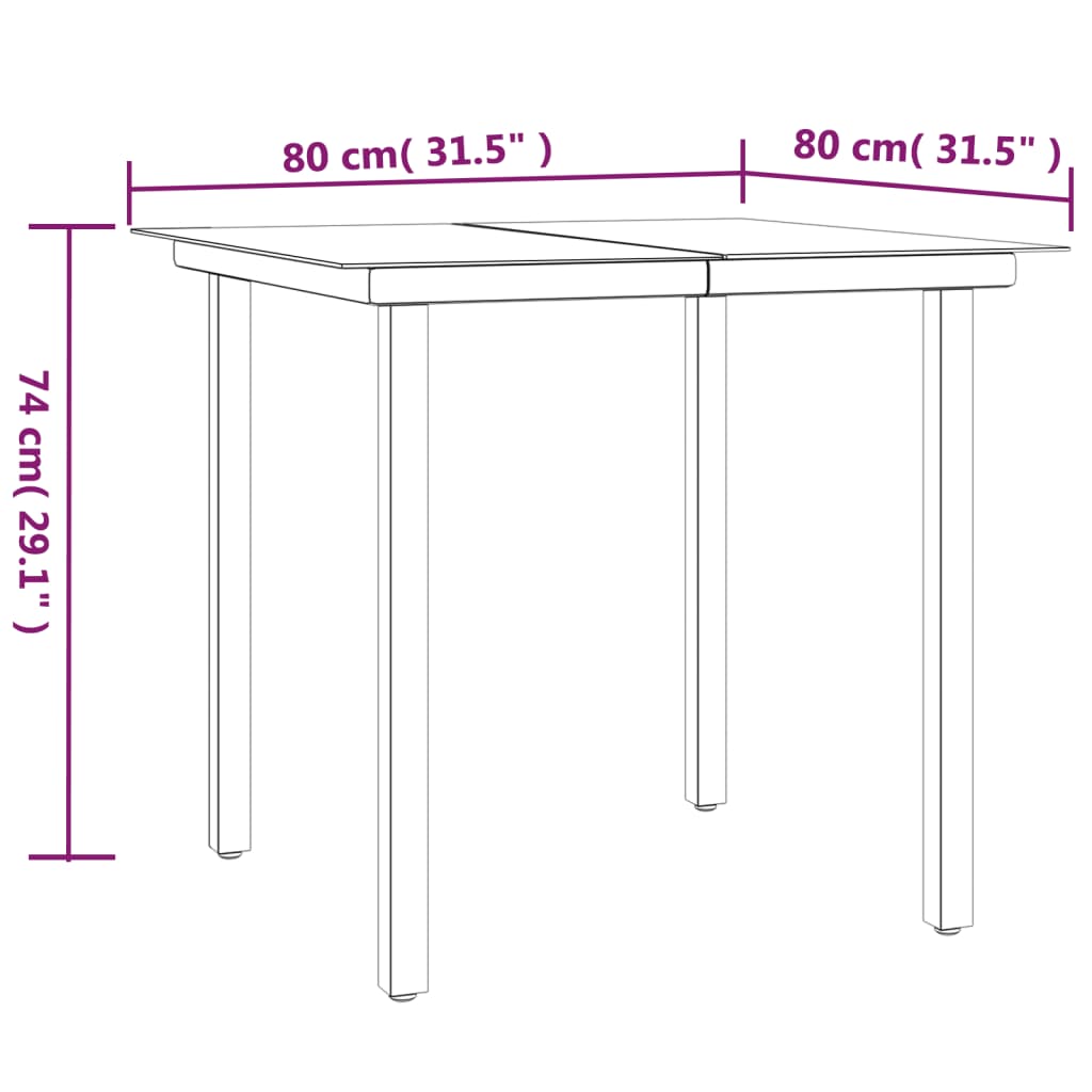 vidaXL Set mobilier de grădină, 3 piese, negru, textilenă și oțel vidaXL Set mobilier de grădină, 3 piese, negru, textilenă și oțel