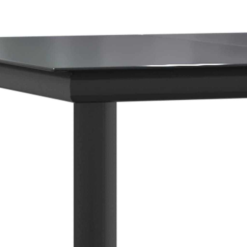 vidaXL Set mobilier de grădină, 5 piese, negru, oțel și textilenă vidaXL Set mobilier de grădină, 5 piese, negru, oțel și textilenă