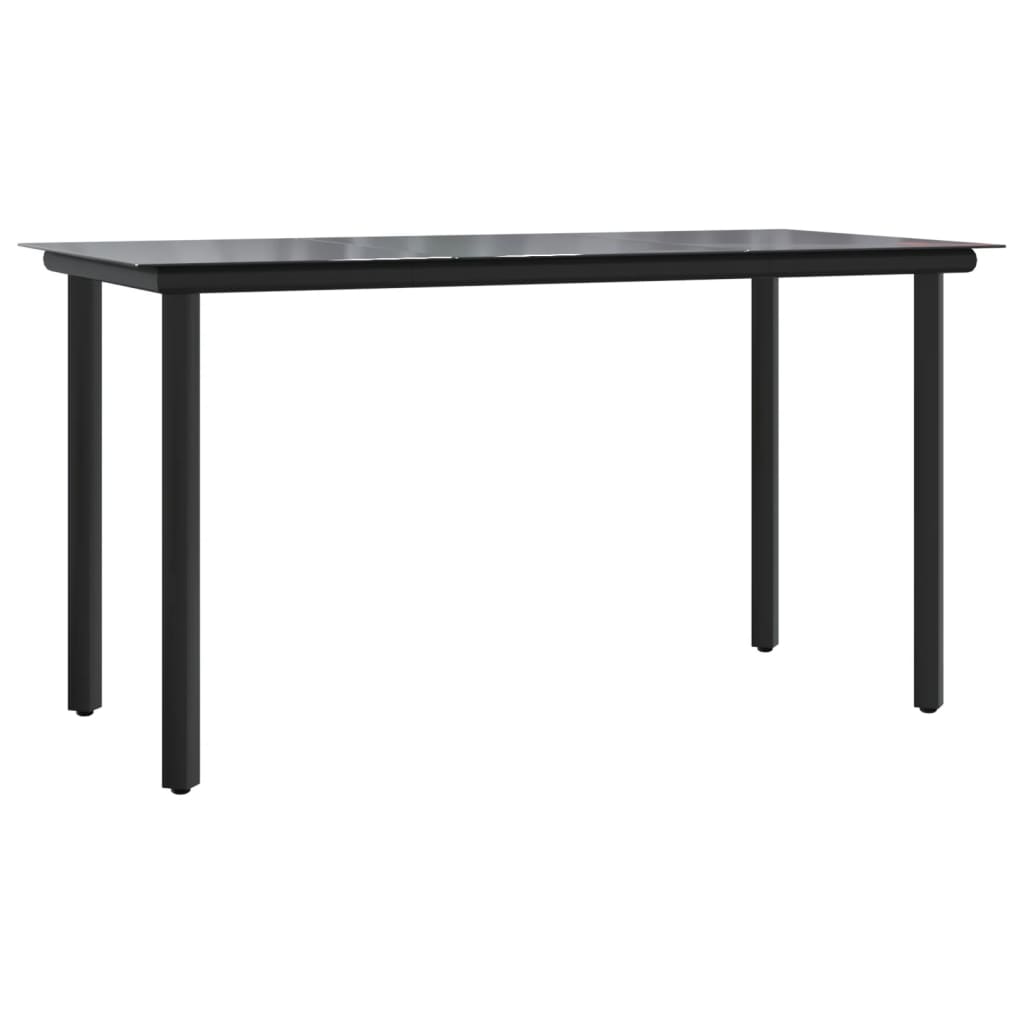 vidaXL Set mobilier de grădină, 5 piese, negru, oțel și textilenă vidaXL Set mobilier de grădină, 5 piese, negru, oțel și textilenă