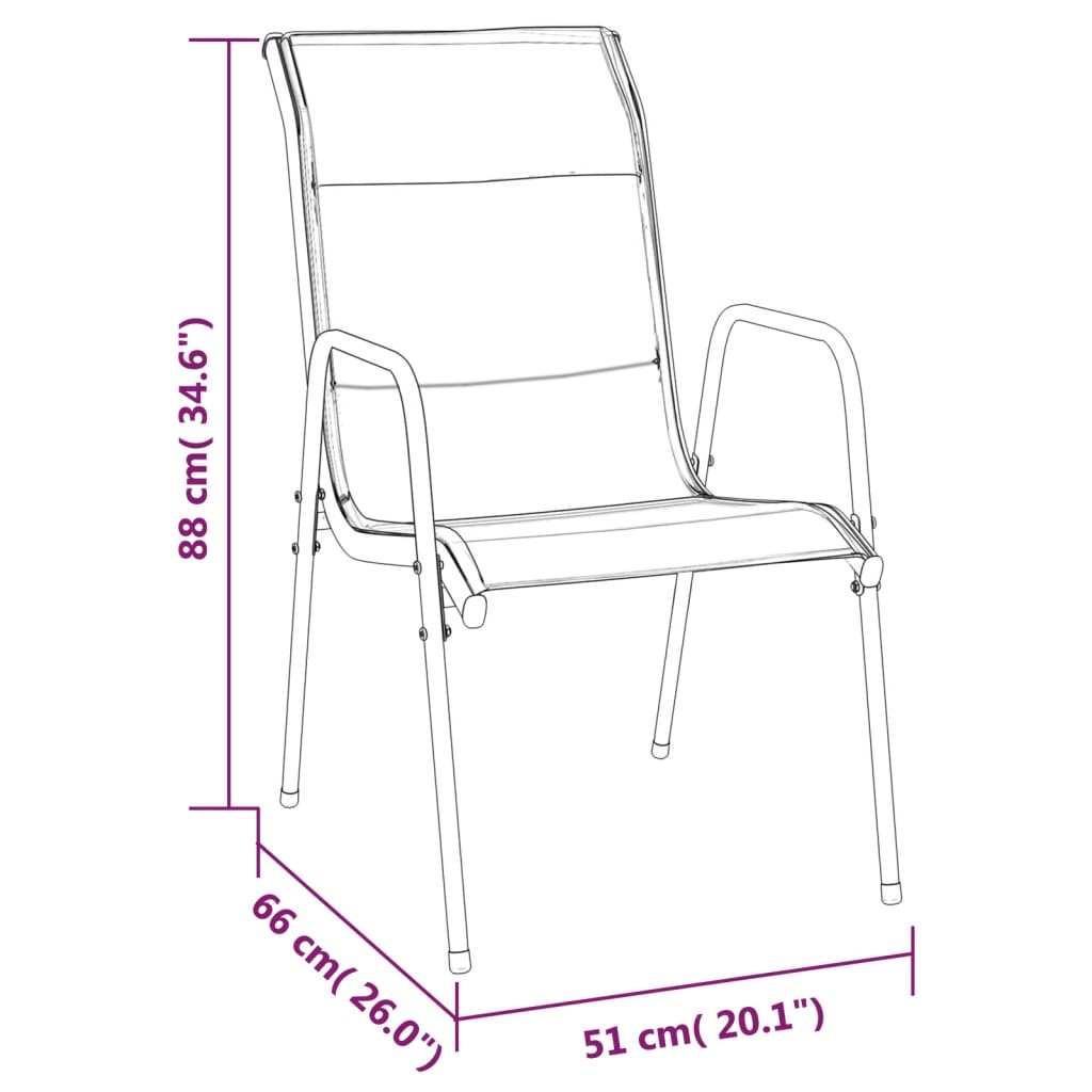 vidaXL Set mobilier de grădină, 5 piese, negru, oțel și textilenă vidaXL Set mobilier de grădină, 5 piese, negru, oțel și textilenă