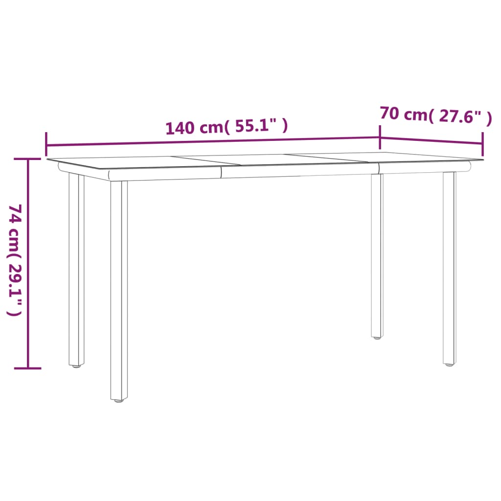 vidaXL Set mobilier de grădină, 5 piese, negru, oțel și textilenă vidaXL Set mobilier de grădină, 5 piese, negru, oțel și textilenă