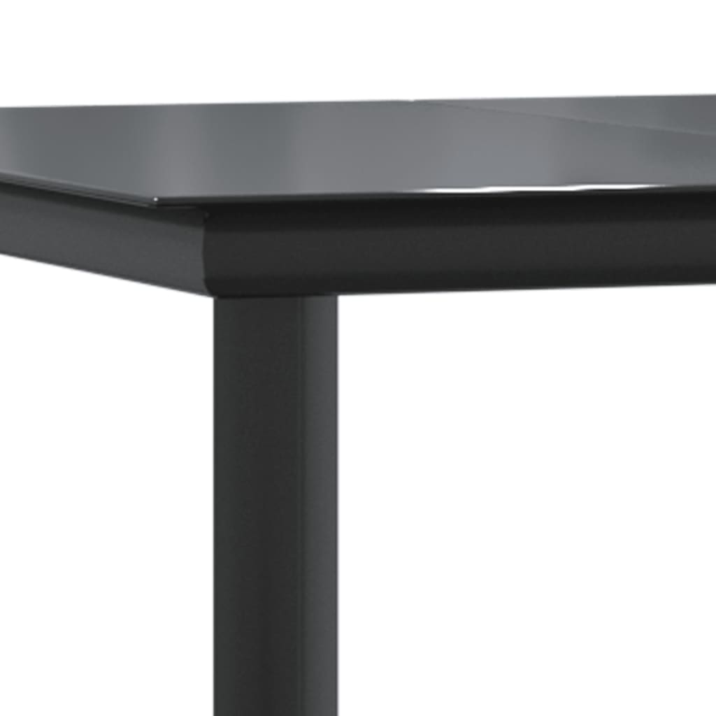 vidaXL Set mobilier de grădină, 5 piese, negru, oțel și textilenă vidaXL Set mobilier de grădină, 5 piese, negru, oțel și textilenă