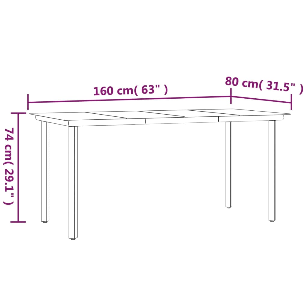 vidaXL Set mobilier de grădină, 5 piese, negru, oțel și textilenă vidaXL Set mobilier de grădină, 5 piese, negru, oțel și textilenă