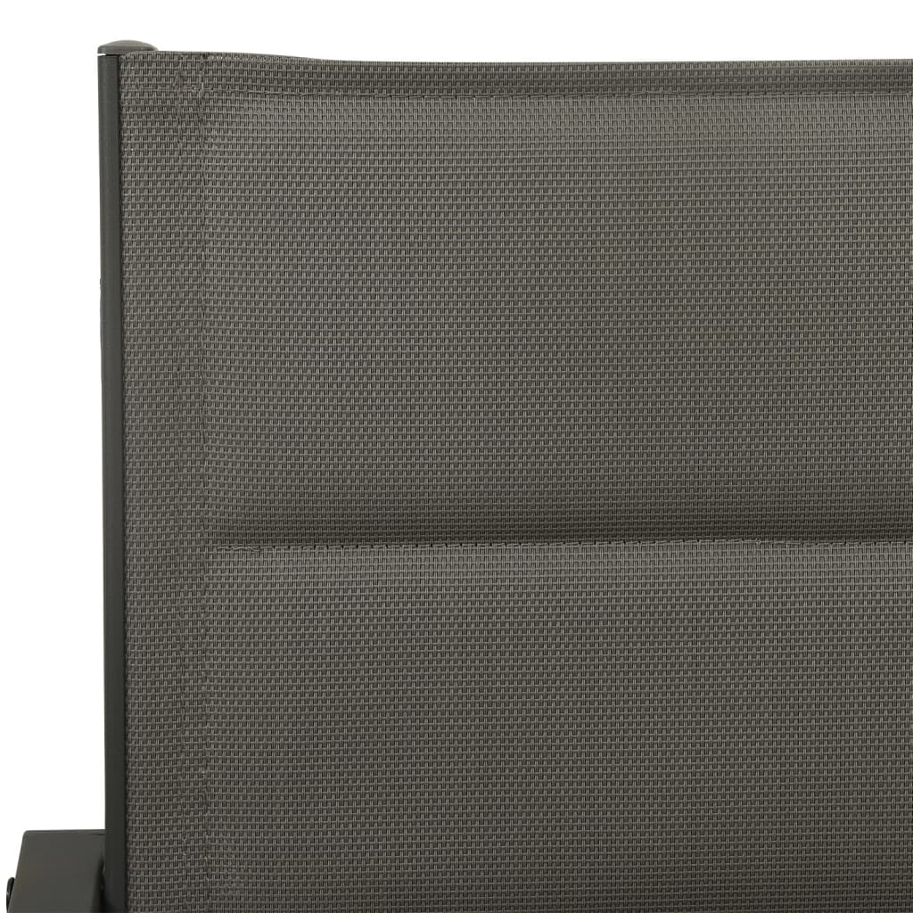 vidaXL Set mobilier de grădină, 3 piese, negru, textilenă și oțel vidaXL Set mobilier de grădină, 3 piese, negru, textilenă și oțel