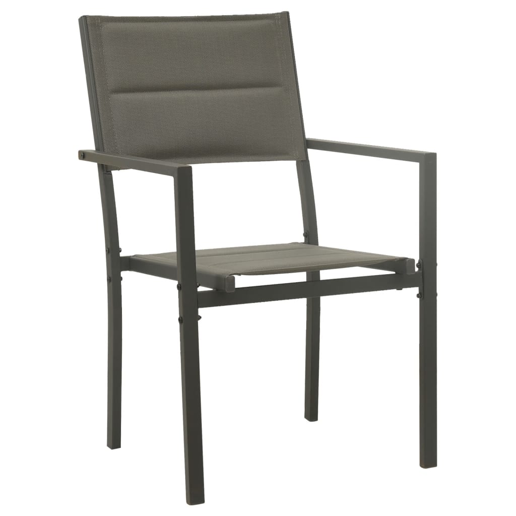 vidaXL Set mobilier de grădină, 3 piese, negru, textilenă și oțel vidaXL Set mobilier de grădină, 3 piese, negru, textilenă și oțel