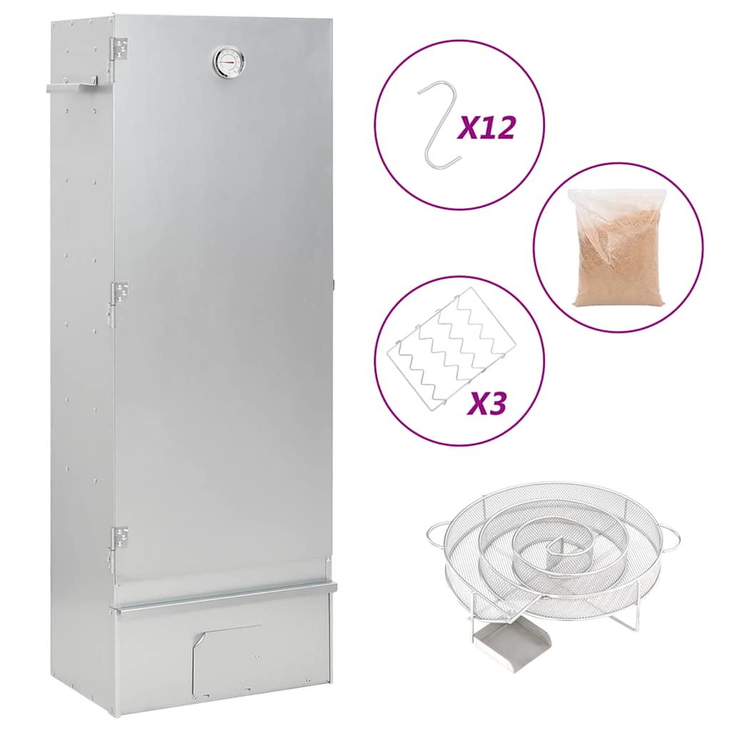 vidaXL Afumătoare cuptor/grătar, generator fum rece, oțel galvanizat vidaXL Afumătoare cuptor/grătar, generator fum rece, oțel galvanizat