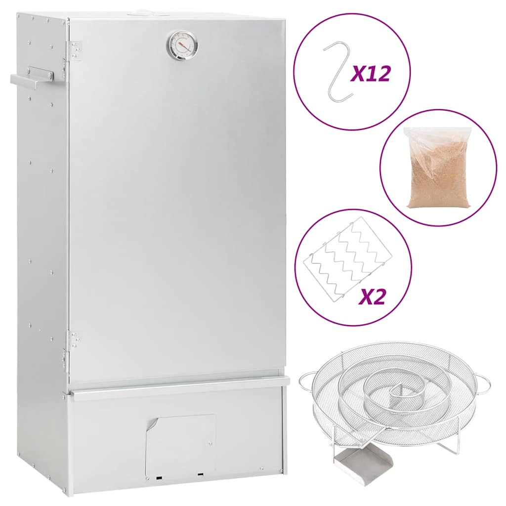 vidaXL Afumătoare cuptor/grătar, generator fum rece, oțel galvanizat vidaXL Afumătoare cuptor/grătar, generator fum rece, oțel galvanizat