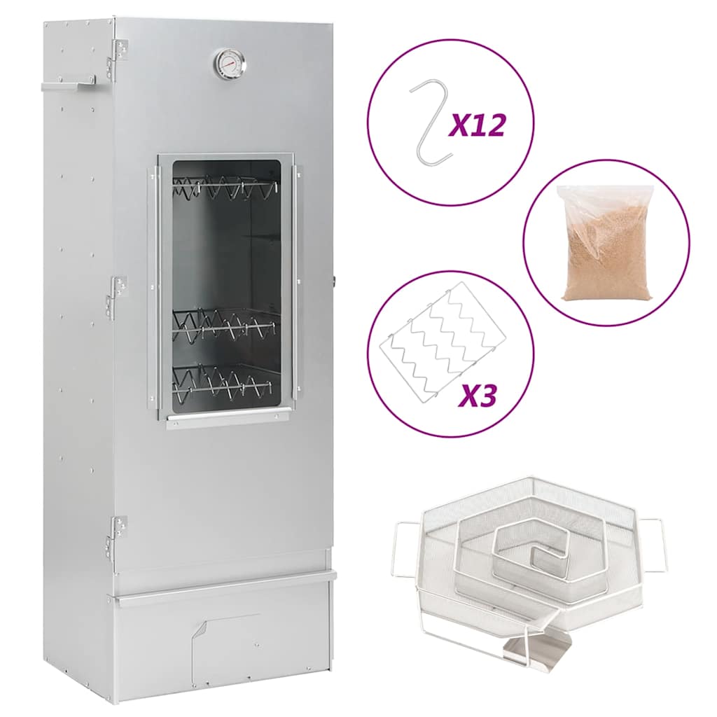 vidaXL Afumătoare cuptor/grătar, generator fum rece, oțel galvanizat vidaXL Afumătoare cuptor/grătar, generator fum rece, oțel galvanizat